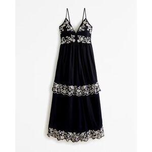 Abercrombie & Fitch Tiered Ruffle Maxi Dress Size L